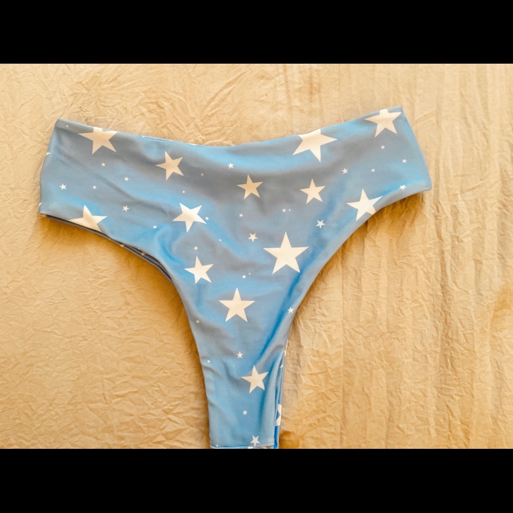 High waisted star bikini bottoms